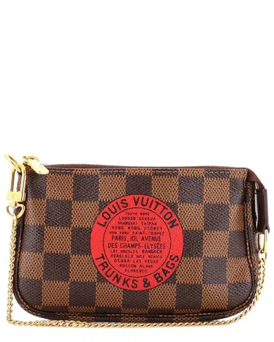 Pre-owned Louis Vuitton Brown Limited Edition Damier Pochette Accessoires Mini  (authentic Pre-loved)