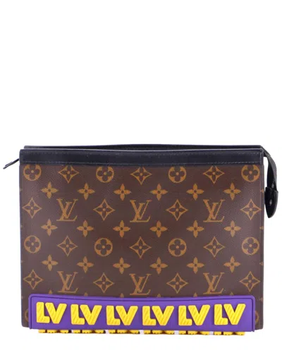 Louis Vuitton Brown Limited Edition Lv Rubber Monogram Canvas Pochette Voyage  Mm (authentic Pre-lov
