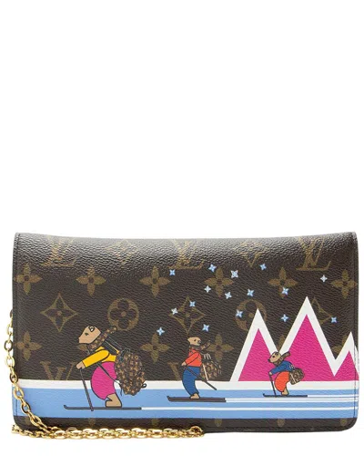 Louis Vuitton Brown Limited Edition Monogram Canvas Christmas Animation Pochette