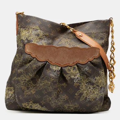 Pre-owned Louis Vuitton Brown Limited Edition Monogram Dentelle Fersen