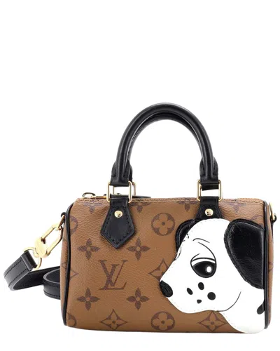 Louis Vuitton Brown Limited Edition Sun Yitian Reverse Monogram Canvas Speedy Bandouliere Nm Nano (a