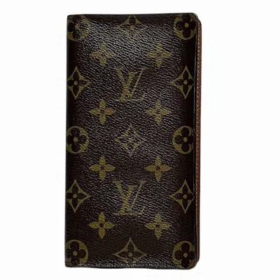 Pre-owned Louis Vuitton Brown Long Bill Wallet (bi-fold) ()