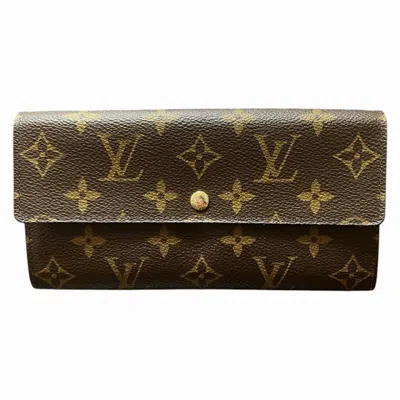 Pre-owned Louis Vuitton Brown Long Wallet (bi-fold) ()