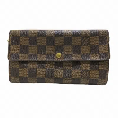 Pre-owned Louis Vuitton Brown Long Wallet (bi-fold) ()