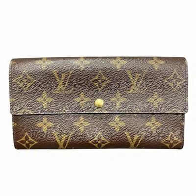 Pre-owned Louis Vuitton Brown Long Wallet (bi-fold) ()