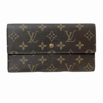 Pre-owned Louis Vuitton Brown Long Wallet (tri-fold) ()