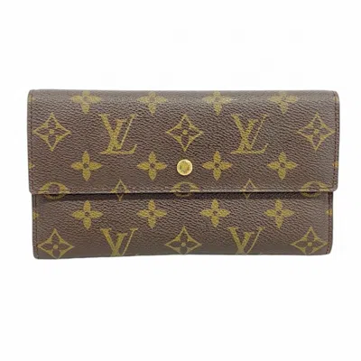 Pre-owned Louis Vuitton Brown Long Wallet (tri-fold) ()