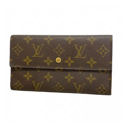 Pre-owned Louis Vuitton Brown Long Wallet (tri-fold) ()