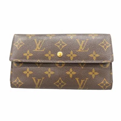 Pre-owned Louis Vuitton Brown Long Wallet (tri-fold) ()