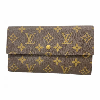 Pre-owned Louis Vuitton Brown Long Wallet (tri-fold) ()