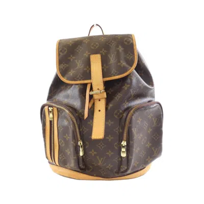 Pre-owned Louis Vuitton Brown Marron Coated Canvas Backpack ()