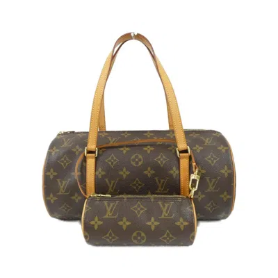 Pre-owned Louis Vuitton Brown Marron Coated Canvas Boston Bag Handbag ()