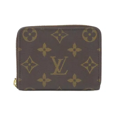 Pre-owned Louis Vuitton Brown Marron Coated Canvas Coin Purse/coin Case ()