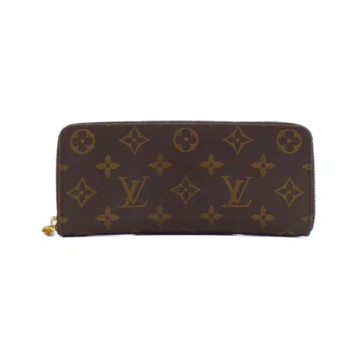 Pre-owned Louis Vuitton Brown Marron Coated Canvas Long Wallet (bi-fold) ()