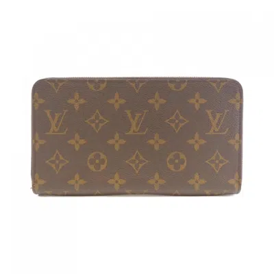 Pre-owned Louis Vuitton Brown Marron Coated Canvas Long Wallet (bi-fold) ()