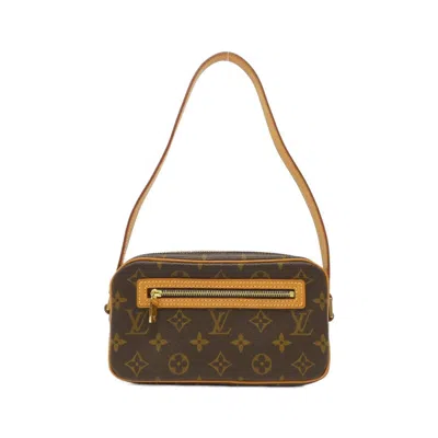 Pre-owned Louis Vuitton Brown Marron Coated Canvas Pochette Shoulder Bag ()