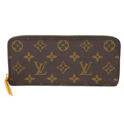 Pre-owned Louis Vuitton Brown Mimosa Monogram Yellow Monogram Long Wallet (bi-fold) ()