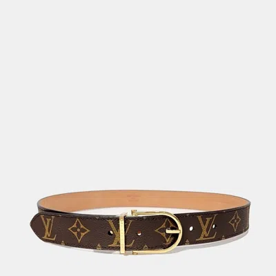 Pre-owned Louis Vuitton Brown Monogram Belt