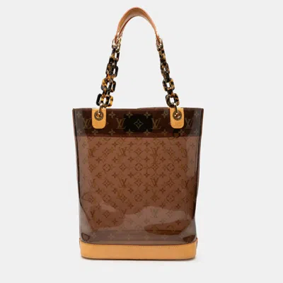 Pre-owned Louis Vuitton Brown Monogram Cabas Sac Ambre Mm