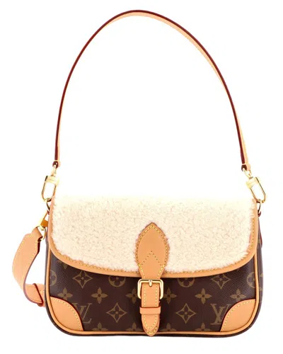 Louis Vuitton Brown Monogram Canvas & Shearling Diane Nm (authentic Pre-loved)