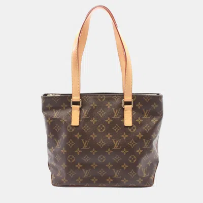 Pre-owned Louis Vuitton Brown Monogram Leather Cabas Piano Tote Bag
