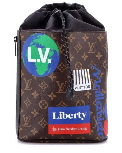 Pre-owned Louis Vuitton Brown Monogram Canvas Chalk Sling Bag Limited Edition Logo Story  (authentic Pre-loved