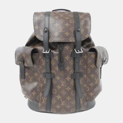 Pre-owned Louis Vuitton Brown Monogram Canvas Christopher Mm Backpack