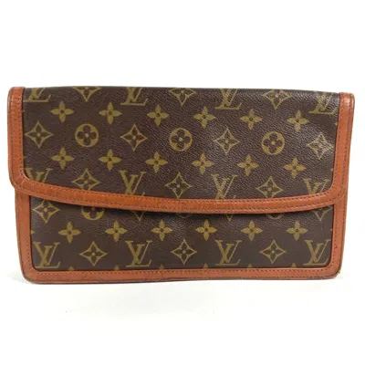 Pre-owned Louis Vuitton Brown Monogram Canvas Clutch Bag Pochette Pouch ()