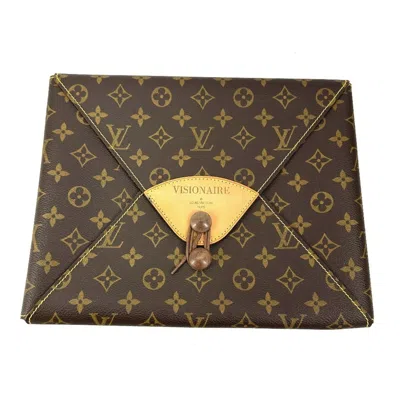 Pre-owned Louis Vuitton Brown Monogram Canvas Clutch Bag Pouch ()