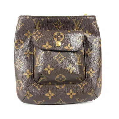 Pre-owned Louis Vuitton Brown Monogram Canvas Clutch Bag Pouch ()