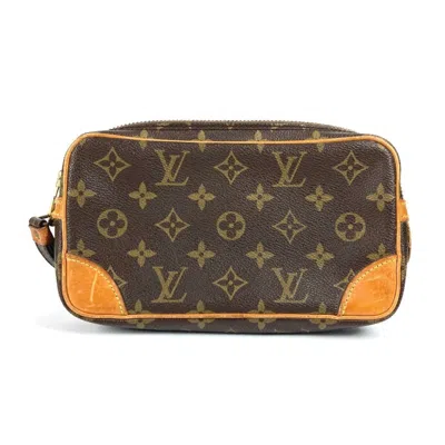 Pre-owned Louis Vuitton Brown Monogram Canvas Clutch Bag Pouch ()
