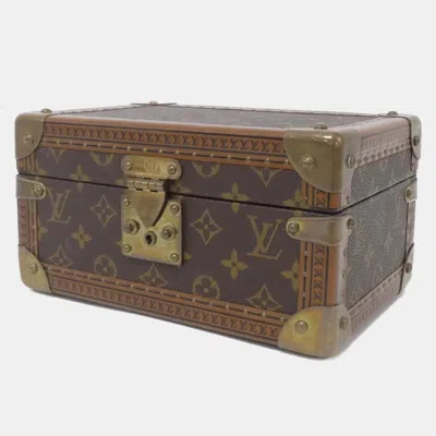 Pre-owned Louis Vuitton Brown Monogram Canvas Coffret Tresor 24