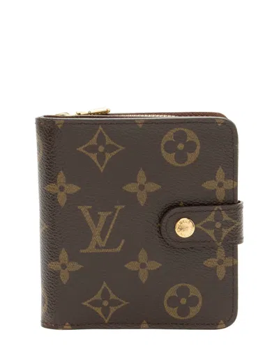 Louis Vuitton Brown Monogram Canvas Compact Wallet (authentic Pre-loved)