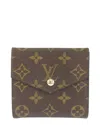 Louis Vuitton Brown Monogram Canvas Compact Wallet (authentic Pre-loved) In Multi
