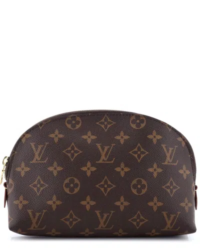 Pre-owned Louis Vuitton Brown Monogram Canvas Cosmetic Pouch Gm (authentic Pre-loved)