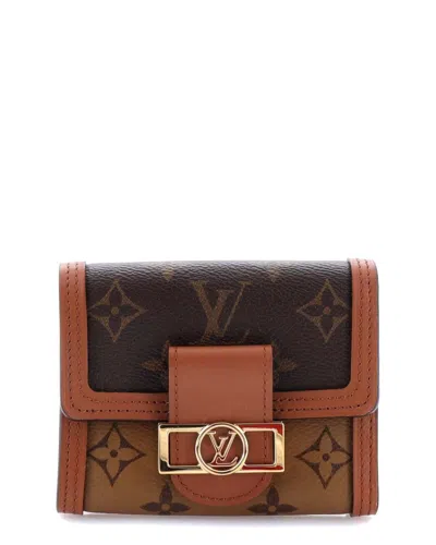 Pre-owned Louis Vuitton Brown Monogram Canvas Dauphine Wallet Reverse Compact (authentic  Pre-loved)