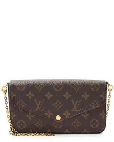 Pre-owned Louis Vuitton Brown Monogram Canvas Felicie Pochette (authentic Pre-loved)