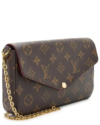 Pre-owned Louis Vuitton Brown Monogram Canvas Felicie Pochette (authentic Pre-loved)