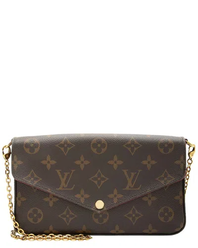 Pre-owned Louis Vuitton Brown Monogram Canvas Felicie Pochette (authentic Pre-loved)