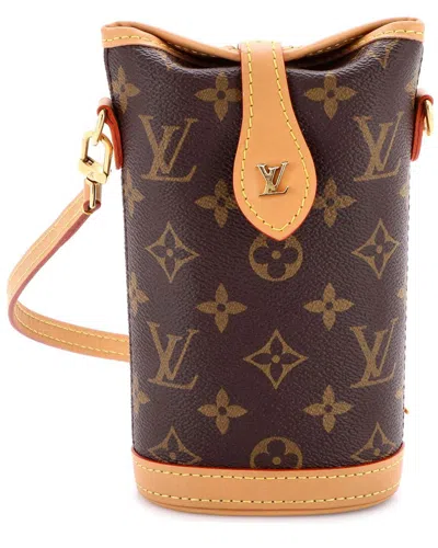 Pre-owned Louis Vuitton Brown Monogram Canvas Fold Me Pouch (authentic Pre-loved)