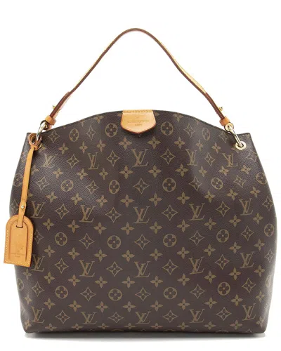 Pre-owned Louis Vuitton Brown Monogram Canvas Graceful Mm Hobo (authentic Pre-loved)