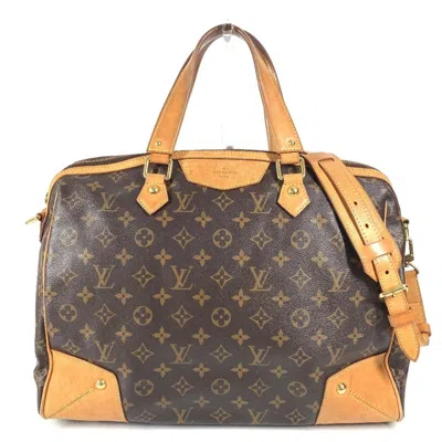Pre-owned Louis Vuitton Brown Monogram Canvas Handbag Shoulder Bag Tote Bag ()