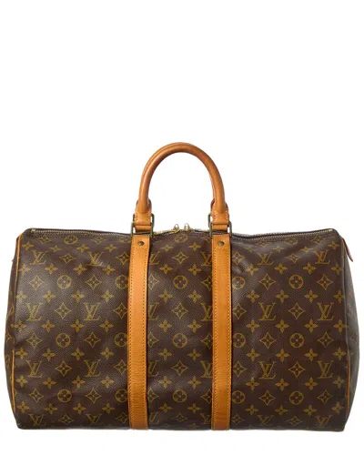 Pre-owned Louis Vuitton Brown Monogram Canvas Keepall 45 (authentic Pre-loved)