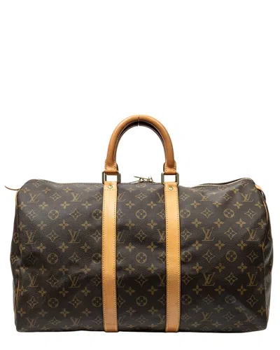 Louis Vuitton Brown Monogram Canvas Keepall 45 (authentic Pre-loved)