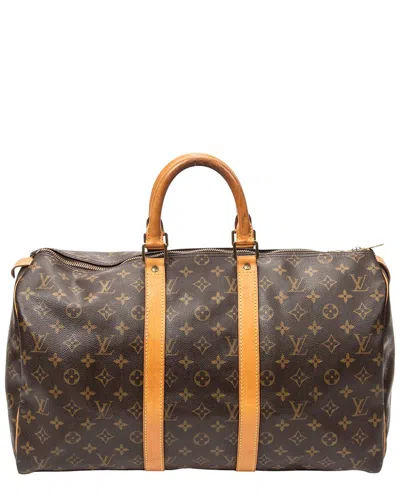 Louis Vuitton Brown Monogram Canvas Keepall 45 (authentic Pre-loved)