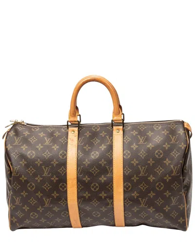 Pre-owned Louis Vuitton Brown Monogram Canvas Keepall 45 (authentic Pre-loved)