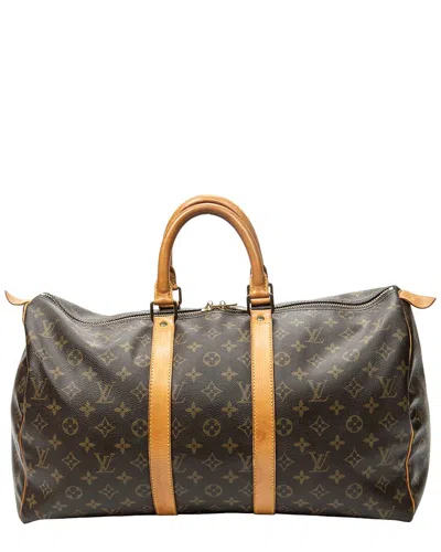 Pre-owned Louis Vuitton Brown Monogram Canvas Keepall 45 (authentic Pre-loved)