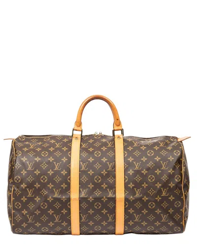 Louis Vuitton Brown Monogram Canvas Keepall 50 (authentic Pre-loved)