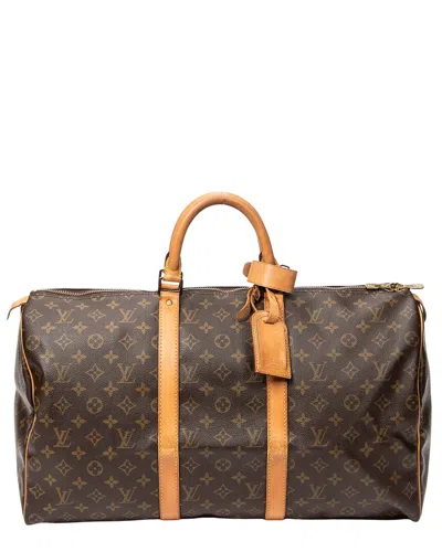 Louis Vuitton Brown Monogram Canvas Keepall 50 (authentic Pre-loved)