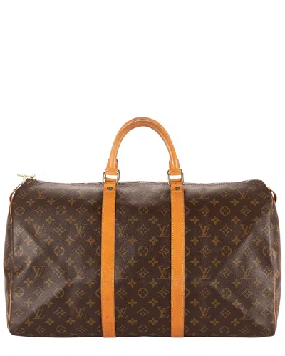 Pre-owned Louis Vuitton Brown Monogram Canvas Keepall 50 (authentic Pre-loved)